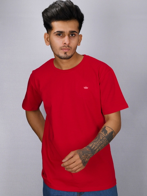 

FRENCH CROWN Men Red ORGANIC COTTON T-SHIRT
