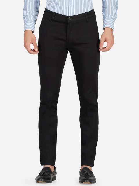 

POP CULTURE Men Black Slim Fit Trousers