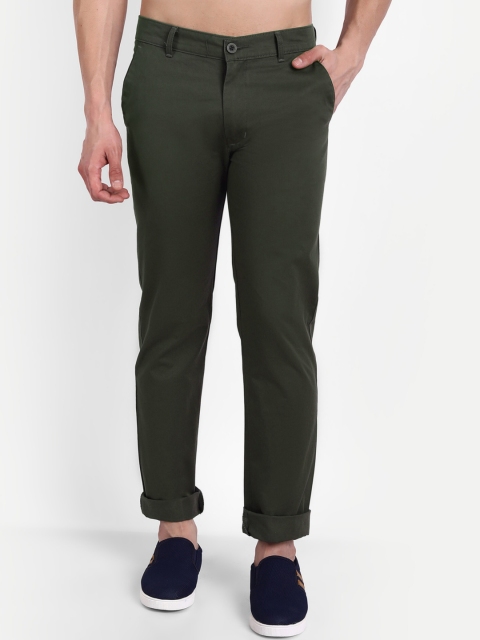 

POP CULTURE Men Green Trousers