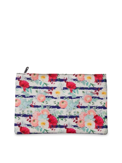 

BandBox White Floral Striped PU Structured Sling Bag