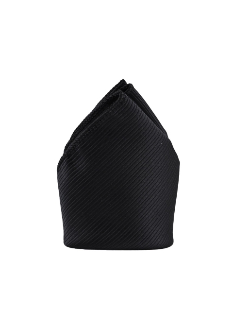 

BuckleUp Men Black Striped Pocket Squares