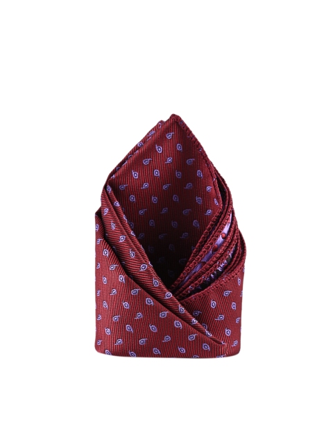 

BuckleUp Men Red Printed Pocket Square