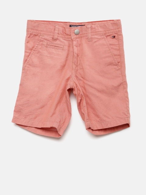 

Tommy Hilfiger Boys Pink Solid Regular Fit Chino Shorts