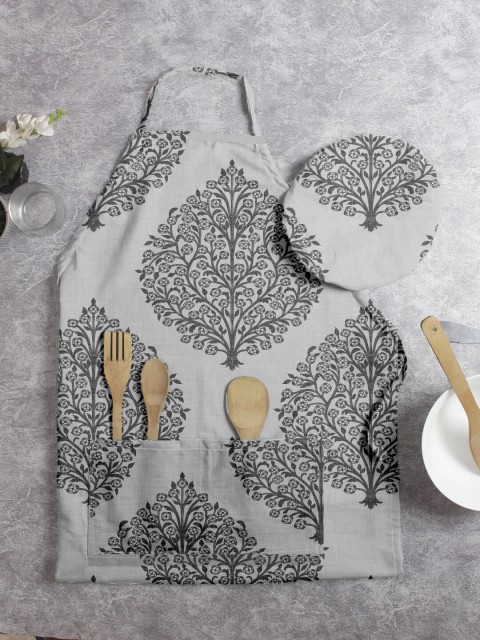 

HOUZZCODE Grey Printed Apron
