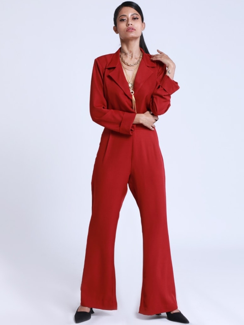 

MISSY Women Burgundy Slim Fit High-Rise Trousers