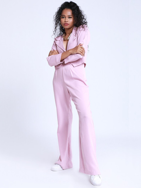 

MISSY Women Pink Slim Fit High-Rise Pleated Trouser