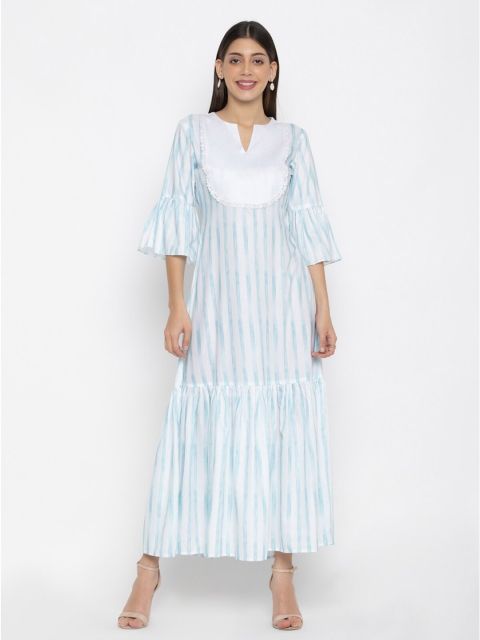 

SEW YOU SOON Blue Crepe Maxi Dress