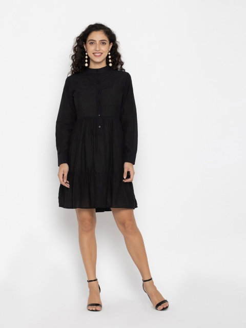 

SEW YOU SOON Women Black Casual Dress