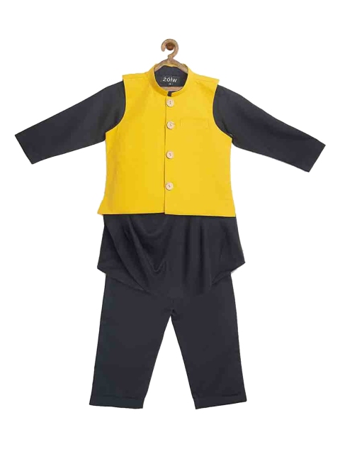 

Zotw Kids Black Kurta with pyjama set