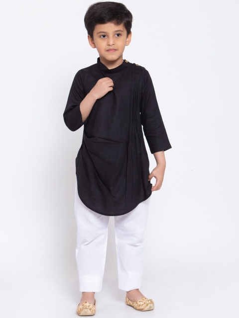

Zotw Unisex Kids Black Empire Kurta with Pyjamas