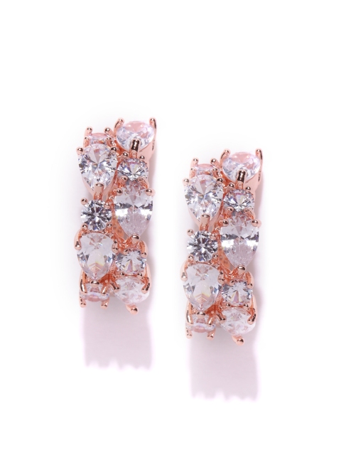 

OOMPH 18 Karat Rose Gold-Plated Zirconia-Studded Classic Studs