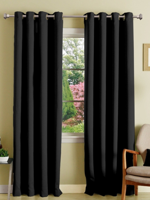 

Lushomes Black Out Long Door Curtain