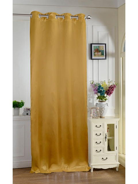 

Lushomes Gold-Toned Long Door Curtain With 8 Metal Eyelets