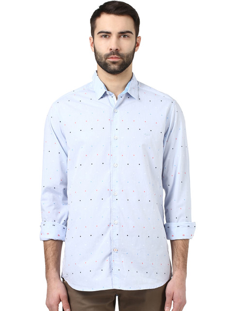 

ColorPlus Men Blue Contemporary Regular Fit Printed Casual Shirt