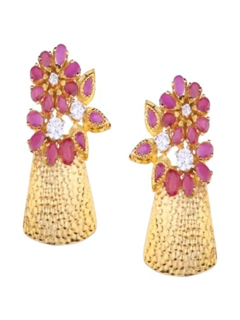 

Runjhun Pink Contemporary Hoop Earrings