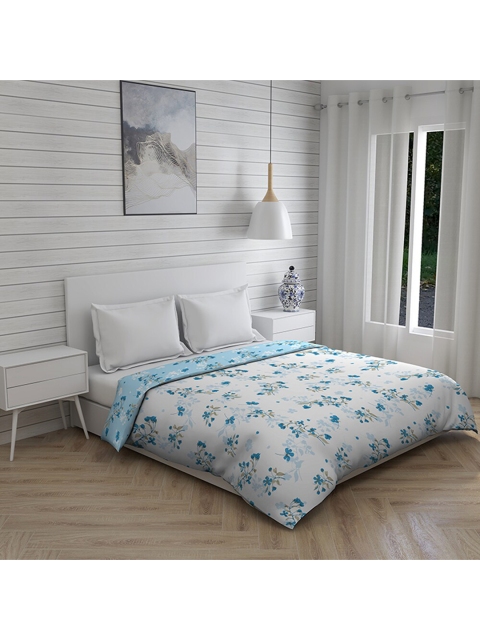 

Boutique Living India Blue & White Floral Mild Winter 120 GSM Double Bed Comforter