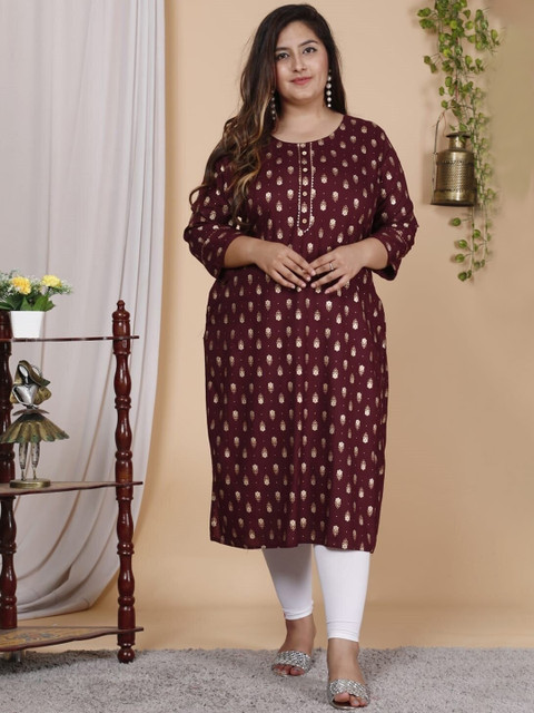 

PNEHA Women Multicoloured Ethnic Motifs Printed Flared Sleeves Kurta, Multi