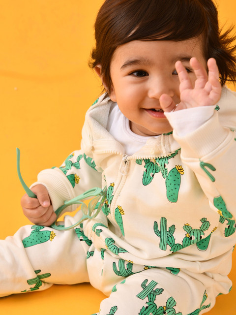 

Anthrilo Boys White & Green Printed Top with Trouser