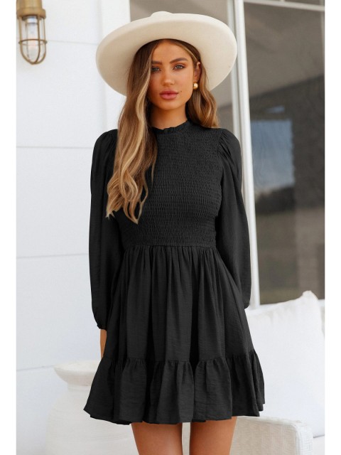 

BoStreet Black Fit and Flare Mini Dress