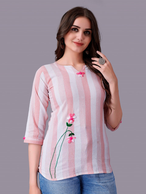 

Fashion FRICKS Pink Striped Top
