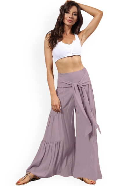 

BoStreet Women Lavender Loose Fit Culottes Trousers