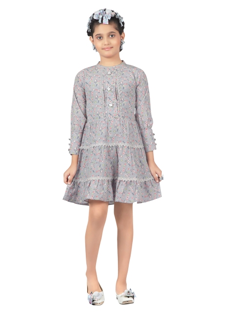 

Tiny Girl Grey Floral Dress
