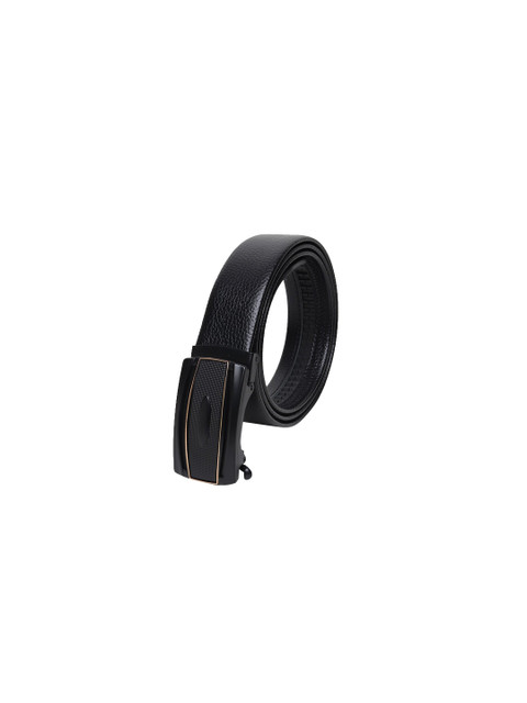 

Elite Crafts Men Black Textured Formal Belt