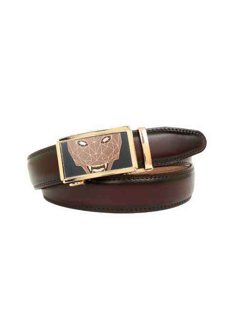 

Elite Crafts Men Brown Solid Formal Belt