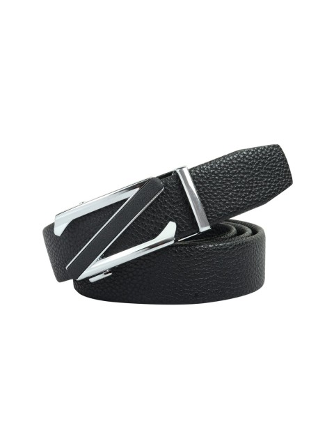 

Elite Crafts Men Silver-toned & Black Textured Formal Belt
