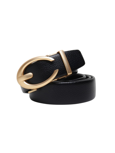 

Elite Crafts Men Gold-toned & Black Textured Formal Belt