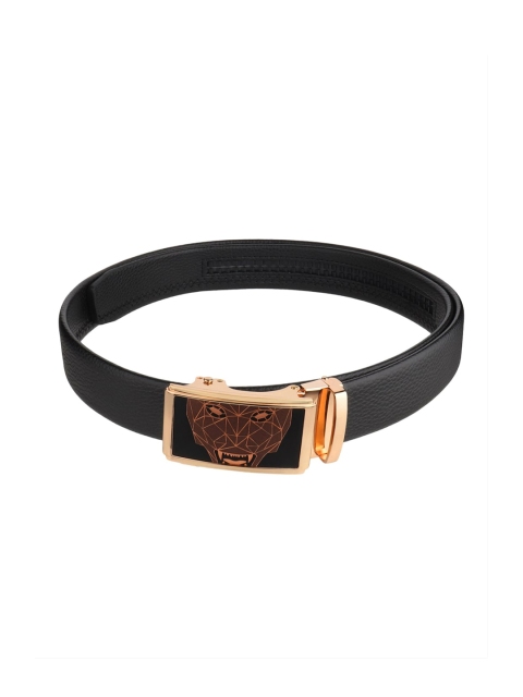 

Elite Crafts Men Rose Gold-Toned & Black Textured Formal Belt