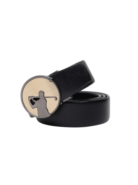 

Elite Crafts Men Black Solid Formal Belt