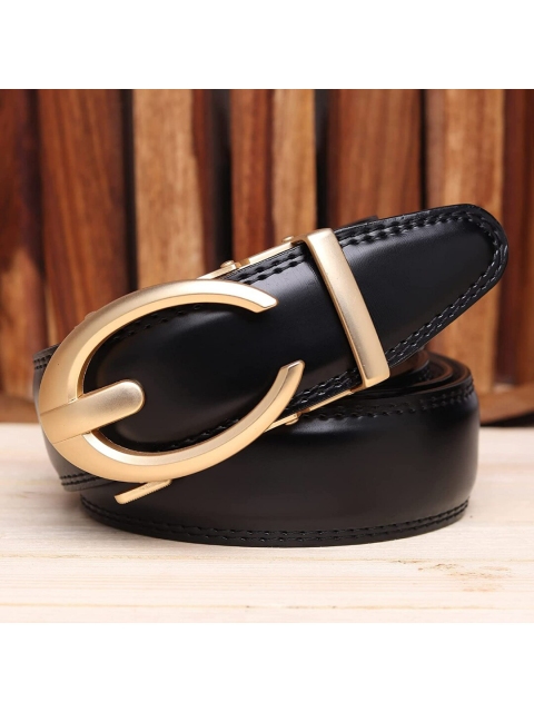

Elite Crafts Men Gold-Toned & Black Solid Formal Belt