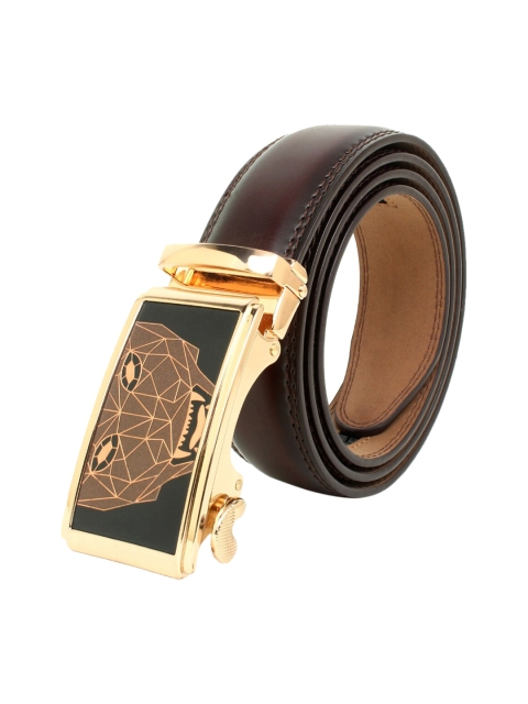 

Elite Crafts Men Gold-Toned& Brown Solid Casual Belt