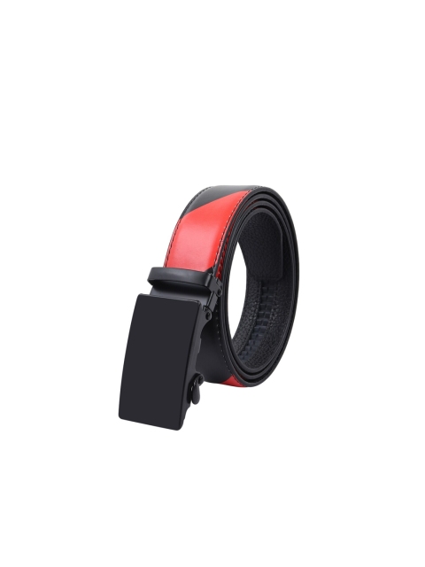 

Elite Crafts Men Red Striped Leather Belt