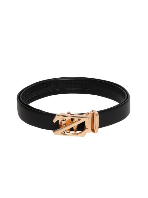 

Elite Crafts Men Black Embellished Leather Belt