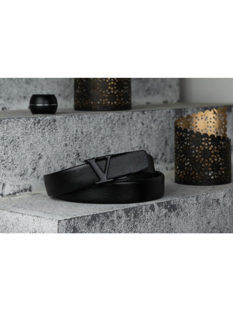 

Elite Crafts Men Black Textured Leather Formal Belt