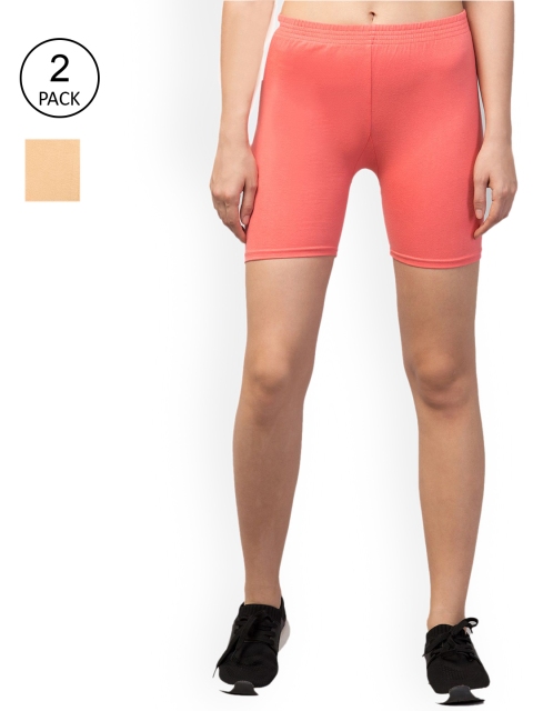 

Apraa & Parma Women Pink Ombre Slim Fit Cycling Sports Shorts