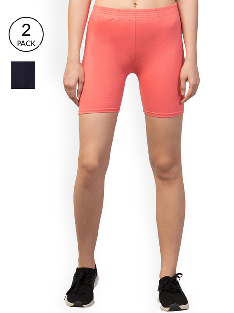 

Apraa & Parma Women Pink Ombre Slim Fit Cycling Sports Shorts