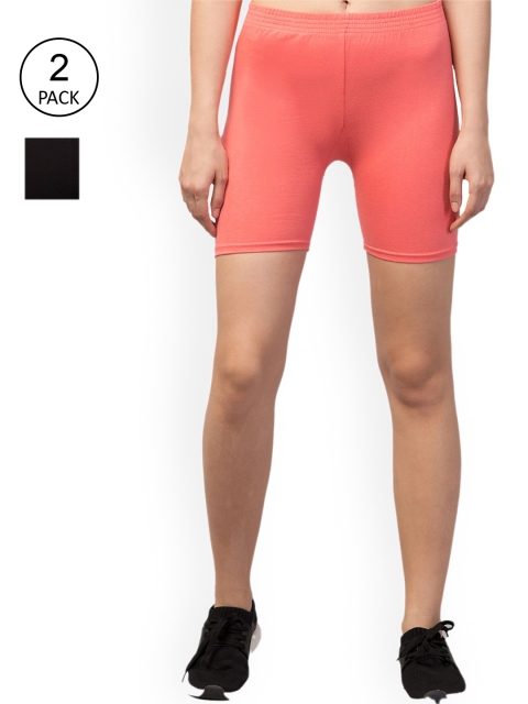

Apraa & Parma Women Pink Ombre Slim Fit Cycling Sports Shorts