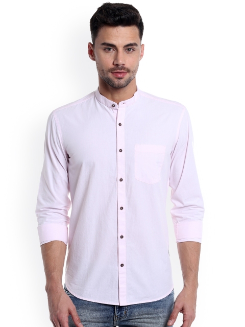 

Numero Uno Men Pink Slim Fit Solid Casual Shirt