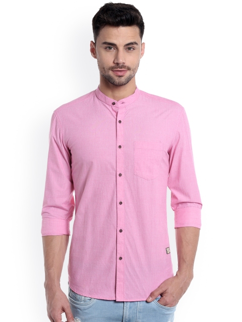 

Numero Uno Men Pink Slim Fit Solid Casual Shirt