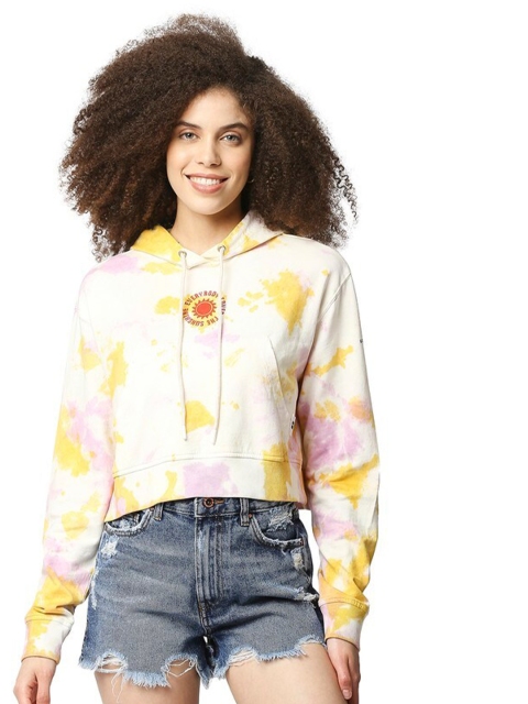 

LOVEGEN Women Multicoloured Printed Hooded Sweatshirt, Multi