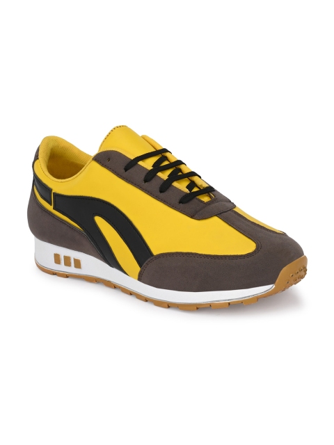 

El Paso Men Yellow Colourblocked Sneakers