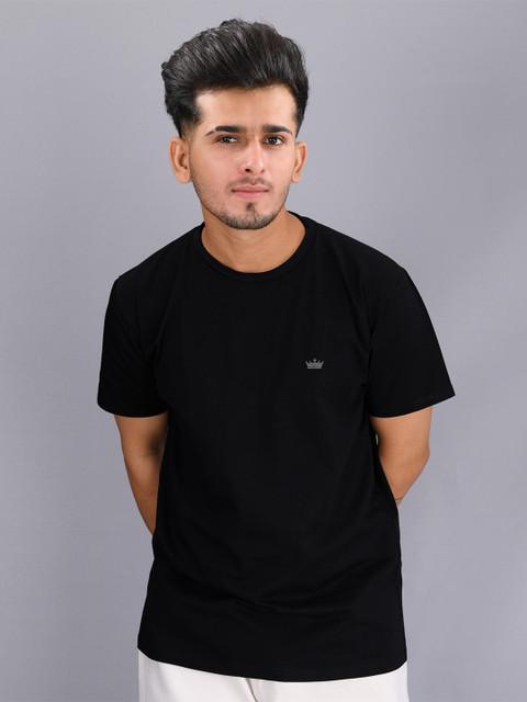 

FRENCH CROWN Men Black T-shirt