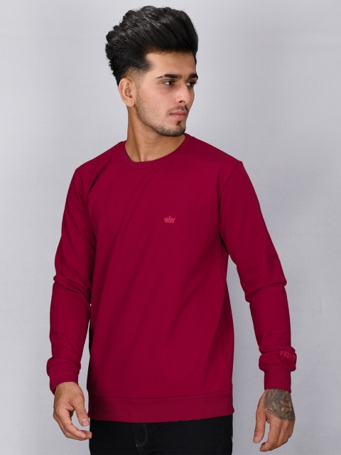 

FRENCH CROWN Men Red Polo Collar T-shirt