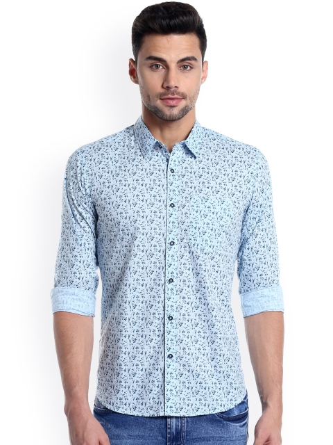 

Numero Uno Men Blue Slim Fit Printed Casual Shirt