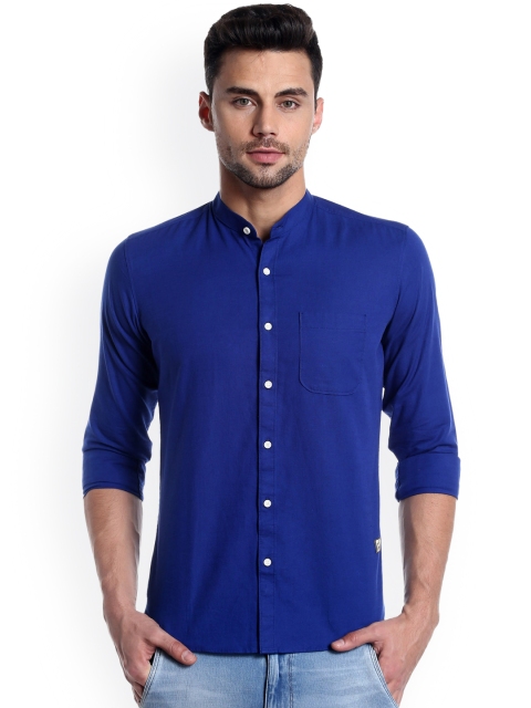 

Numero Uno Men Blue Slim Fit Solid Casual Shirt