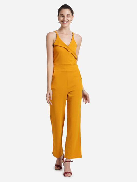 

Wedani Women Mustard Solid Partywear Basic Jumpsuit