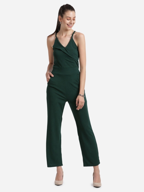 

Wedani Women Green Solid Partywear Basic Jumpsuit